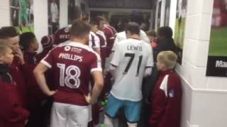 TUNNELCAM Footage from the tunnel ahead of Northampton Town v West Ham United [upl. by Nitaj182]