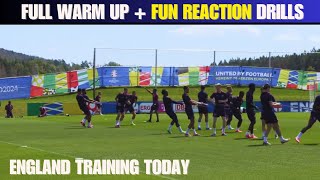 England Training Today  Full Warm Up  Fun Reaction Drills 2024 [upl. by Lrak]