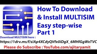 How to Download and Install MULTISIM Part 1 [upl. by Leuqcar]