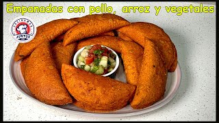 Empanadas rellenas de pollo arroz y vegetales [upl. by Alsworth]