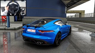 Jaguar F Type SVR 50 V8  Assetto Corsa  Steering Wheel Gameplay [upl. by Aniar11]