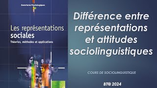 Représentations vs Attitudes Sociolinguistiques [upl. by Madella]