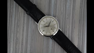 c1965 Jules Jürgensen 1740 14k white gold mens dress watch with Peseux movement [upl. by Siurad637]