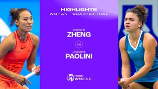 Zheng Qinwen vs Jasmine Paolini  2024 Wuhan Quarterfinals  WTA Match Highlights [upl. by Auqinaj22]