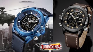 Naviforce NF 9153 Leather Belt Watch  Unboxing amp Review  Sk Electronics 108 [upl. by Adnawt791]