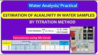 Estimation of Alkalinity in water samples by Titration Method AZ [upl. by Trilby668]