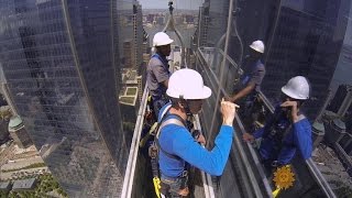 An unobstructed view of window washers [upl. by Mannuela932]