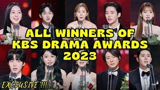 ALL WINNERS OF KBS DRAMA AWARDS 2023 ‼️ [upl. by Tereve]