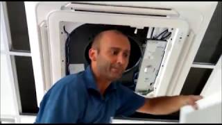 Como instalar Painel Tampa Cassete Inverter LG 4 vias Ar Condicionado [upl. by Ahtibbat355]