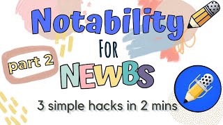 Notability 2022 ORGANIZE amp Create Dividers and folders for your NOTES 3 Lessons in 2 Minutes New [upl. by Marty]