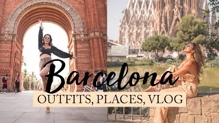 BARCELONA Outfit Ideas Instagrammable Places Vlog [upl. by Forest]