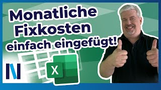 Excel Monatliche Fixkosten automatisch in eine Tabelle einarbeiten [upl. by Ynohtnad]