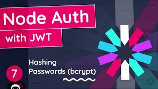 Node Auth Tutorial JWT 7  Hashing Passwords [upl. by Kaila]