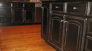 How to Paint Kitchen Cabinets to Look Antique [upl. by Eerak]