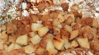 Grilled Potatoes in Foil Recipe [upl. by Tterrej314]