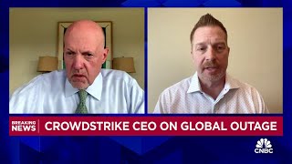 CrowdStrike CEO on global outage Goal now is to make sure every customer is back up and running [upl. by Swiercz]