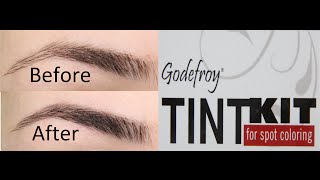 How To Tint Eyebrows  Godefroy Tinting Kit in Jet Black Tutorial [upl. by Bohlin]