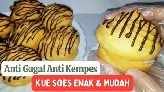 Cara mudah dan praktis membuat Soes isi Vla yang Anti Gagal dan Anti Kempes ‼️ [upl. by Orvie]