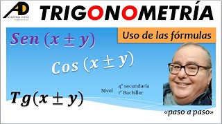 TRIGONOMETRÍA Senab Cosab Tgab Senab Cosab TgabUso formulas ACADEMIADIEGO ​ [upl. by Moriah441]