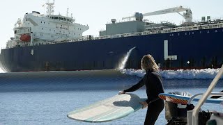 I Finally went TANKER SURFING in Galveston Texas [upl. by Mirna]