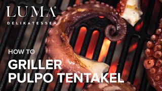 Griller des tentacules de pulpo  Comment réussir de pulpo parfaites sur le barbecue  HOW TO [upl. by Alfred898]