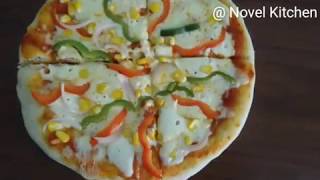 Pizza without oven  Homemade pizza  Veg pizza [upl. by Haem665]