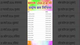 Pradosh vrat 2024 datesPradosh kab haiPradosh vrat list 2024Pradosh vrat 2024Pradosh 2024 [upl. by Htezzil]