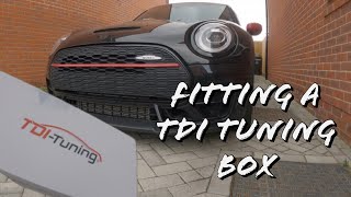 MINI CLUBMAN GETS A TDI TUNING BOX 365BHP FITTINGREVIEW tdituning jcw clubman [upl. by Atteynod]