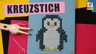 Mit dem Kreuzstich eine Karte sticken [upl. by Arihay]