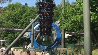 GALACTICA ALTON TOWERS RESORT Great view of Ride ROLLERCOASTER [upl. by Aynwad]