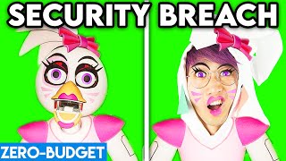 FNAF SECURITY BREACH WITH ZERO BUDGET FUNNY CHICA PARODY BY LANKYBOX [upl. by Lisan]