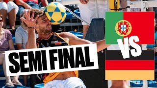 Semi final Portugal vs Germany in European Footvolley Championship 2019 [upl. by Elocan110]