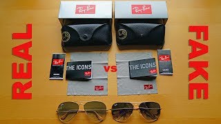 How to Spot Fake Ray Ban Aviators in 4K  Sunglass Hut vs eBay [upl. by Rheba]