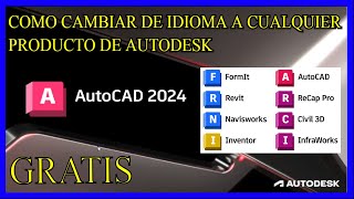 ✅ Como cambiar de idioma a cualquier paquete de Autodesk 2023  Cambiar de idioma a AutoCAD 2024 [upl. by Nayd22]