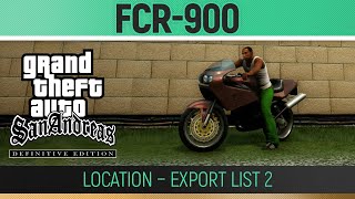 GTA San Andreas Definitive Edition  FCR900 Location  Export List 2 🏆 [upl. by Terrijo791]