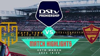 Cape Town City FC vs Stellenbosch FC 01 Goals amp Extended Highlights DStv Premiership [upl. by Ecyac52]