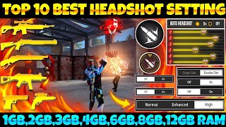 Free Fire Max Auto Headshot Trick 2024 Sensitivity Setting  2gb 4gb 6gb Ram Headshot Sensitivity [upl. by Wooster114]