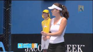 Racquet Flies Off Handle  Australian Open 2011 [upl. by Enorel]