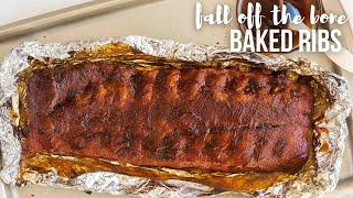 Easy Oven Baked Ribs fall off the bone tender  The Recipe Rebel [upl. by Otrevire]