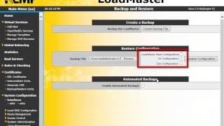 How to Restore LoadMaster System Configuration [upl. by Carling709]