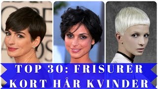 Top 30 frisurer kort hår kvinder [upl. by Durarte274]