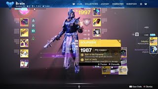 Finding Solipsism Warlock Exotic Bond Class Item in a random chest  Destiny 2 [upl. by Aniar]