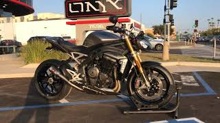 Onyx Moto  2022 Triumph Speed Triple 1200 RS  Race Fit Exhaust Sound Clip [upl. by Neiht]