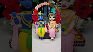 Radha Krishna ji making with clay 🌸 Radha Krishna 🙏 🦚 Radhe Radhe Jai shree krishna shorts short [upl. by Nataline]