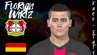 COMO CREAR A FLORIAN WIRTZ EN PES 2018  HOW TO CREATE  FACE Y STATS 2023  COMO FAZER [upl. by Ev721]