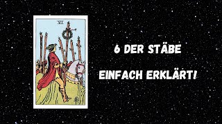 6 der Stäbe  Einfach erklärt  Symbolik und Bedeutung  tarotberlin tarot tarotkarten [upl. by Ailev]