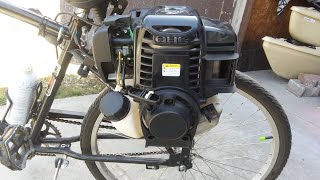 38cc motorized bicycle engine kit FULL REVIEW [upl. by Eveneg515]