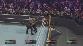 WWE 2K24 Fatal 4Way TLC Match [upl. by Yetnom]