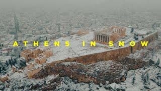 Athens in snow [upl. by Aihsenor]