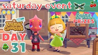 day 31  😌 relaxing gameplay no commentary saturday event 🦋 cute prizes ❤️ new items 🎉 acnh [upl. by Ahsytal]